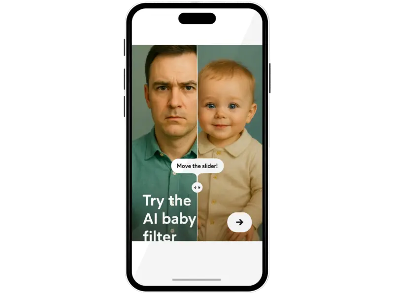 Image of AI baby filter of Remini MOD APK