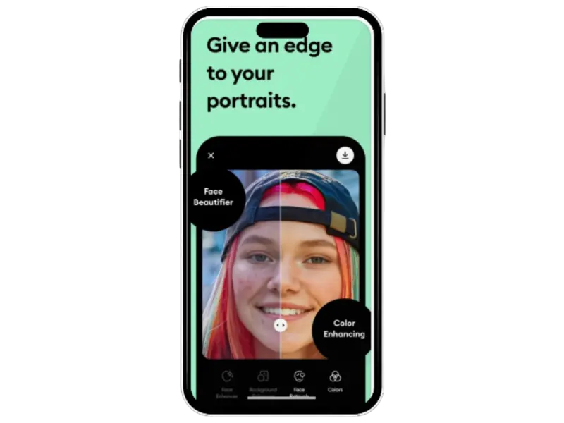 portrait images feature of the Remini screenshot