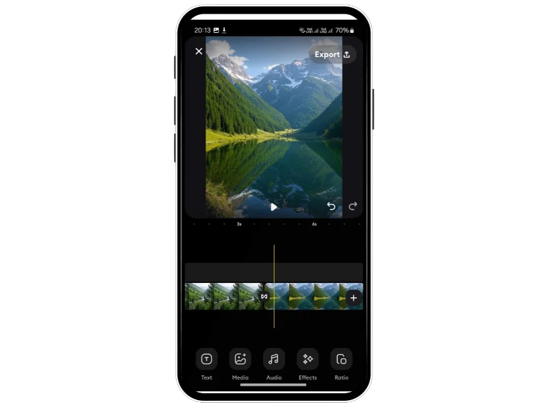 Image of video editing on Remini MOD APK