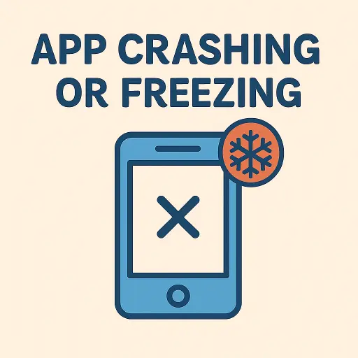 image of app crashing or freezing error in remini