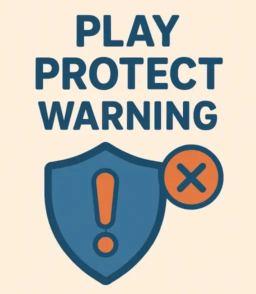 image of play protect warning in downloading remini mod apk