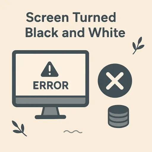 image of black and white  screen error in remini mod apk 