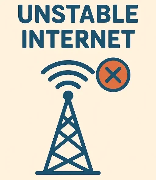 image of internet connectivity problem in remini