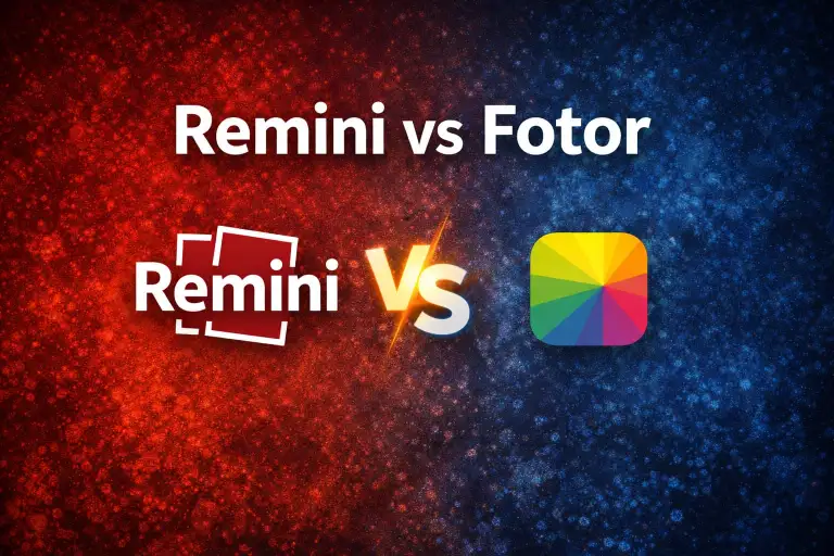 feature image of remini vs fotor