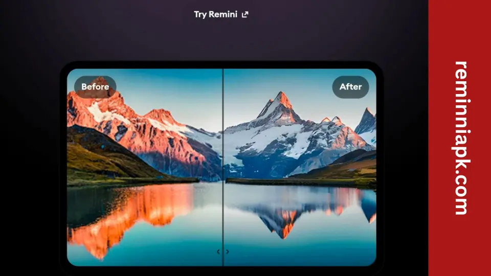 image of screenshot of background enhancing in remini
